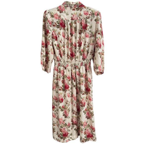 Vintage Blondie and Me Dress 11/12 Cottagecore Floral Prairie Midi Romantic 80s - Picture 3 of 12